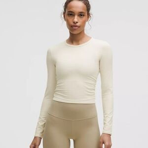 Lululemlon All It Takes Ribbed Long-Sleeve Shirt 14 NWT Bone